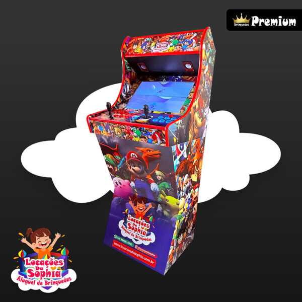 Fliperama Arcade Jogos 22 pol - Locações da Sophia - Aluguel de Brinquedos Palhoça SC