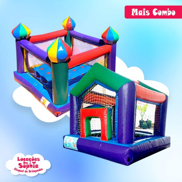 Mais Combo - Pula Pula Castelo Inflável - Piscina de Bolinhas Casinha Inflável - Locações da Sophia - Aluguel de Brinquedos
