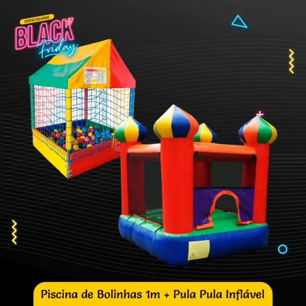 Black Friday 2024 - Piscina de Bolinhas 1m + Pula Pula Inflável - Locações da Sophia - Aluguel de Brinquedos - Palhoça - SC