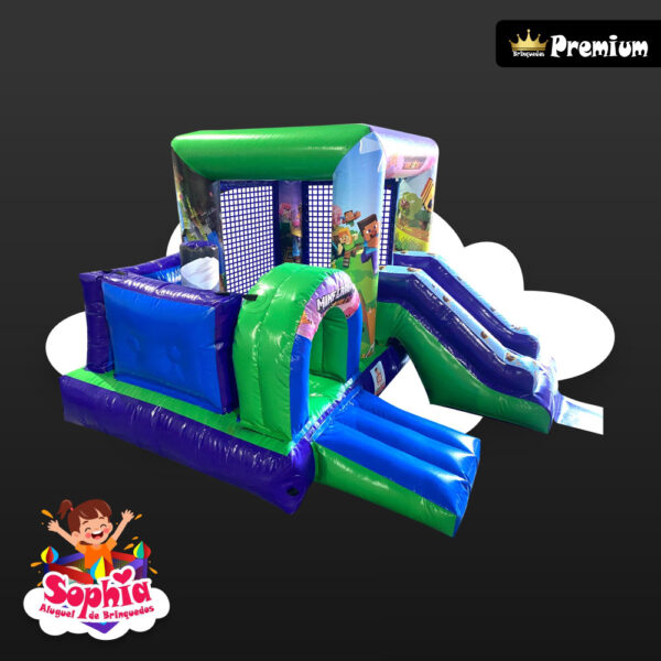 Multiplay Minecraft Inflável - Premium - Locações da Sophia - Aluguel de Brinquedos Palhoça Florianópolis