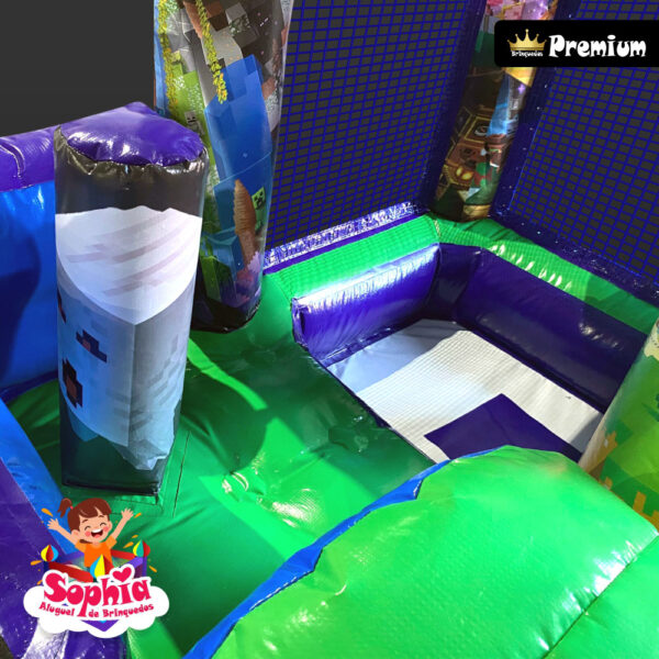 Multiplay Minecraft Inflável - Premium - Locações da Sophia - Aluguel de Brinquedos Palhoça Florianópolis