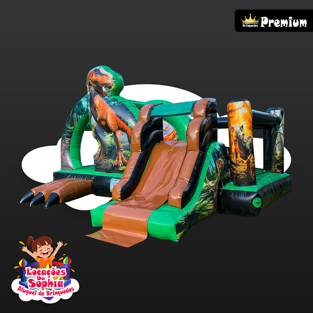 Multiplay T-Rex Aventura Inflável - 1 - Locações da Sophia - Aluguel de Brinquedos Palhoça SC